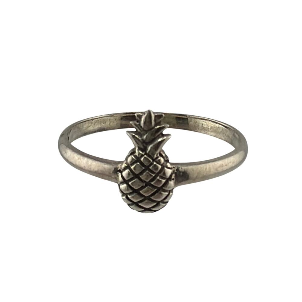 NEW Artisanal Sterling Silver Pineapple Ring Size 8 Boutique Collection